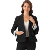 imageAllegra K Casual Blazer for Womens Lapel Collar Long Sleeve Cropped BlazerBlack