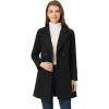 imageAllegra K Womens Notched Lapel Double Breasted Raglan Winter CoatsBlack