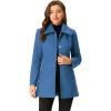 imageAllegra K Womens Single Breasted Turndown Collar Overcoat Vintage Winter Dress Coat with PocketsBlue