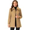 imageAllegra K Womens Single Breasted Turndown Collar Overcoat Vintage Winter Dress Coat with PocketsKhaki