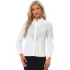 imageAllegra K Womens Western Fringe Blouse Long Sleeve Button Down Disco Cowgirl ShirtsWhite