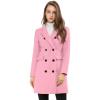 imageAllegra K Womens Winter Coat Elegant Notched Lapel Double Breasted Trench CoatDusty Pink