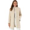 imageAllegra K Womens Winter Overcoat MidLong Stand Collar Single Breasted Coat OuterwearBeige