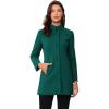 imageAllegra K Womens Winter Overcoat MidLong Stand Collar Single Breasted Coat OuterwearTurquoise