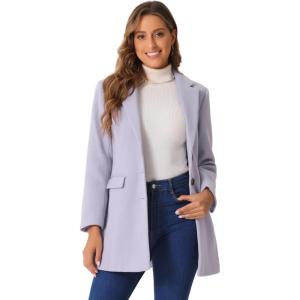 imageAllegra K Fall Coats for Womens 2025 Pea Coats Long Winter Trench CoatDusty Purple