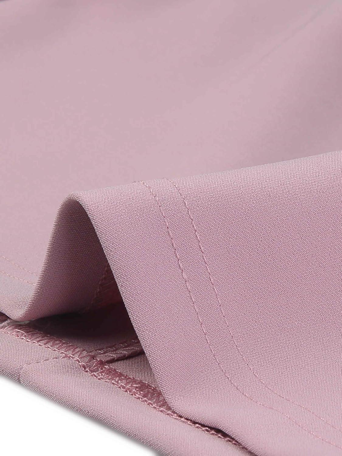imageAllegra K 2 Piece Skirt Sets for Women Long Sleeve Blazer and Pencil Skirt Business SuitsPink