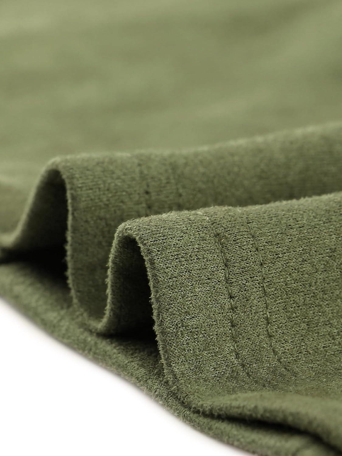 imageAllegra K Faux Suede Skirt for Womens Button Front High Waist 2025 Fall Knee Length ALine SkirtsArmy Green