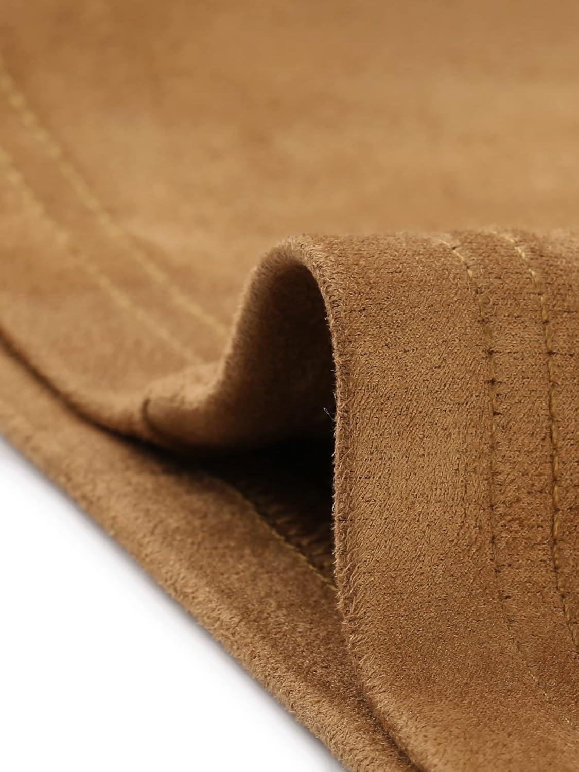 imageAllegra K Womens Faux Suede Pants Business Casual Wide Legs Bell Bottom Flared TrousersBrown