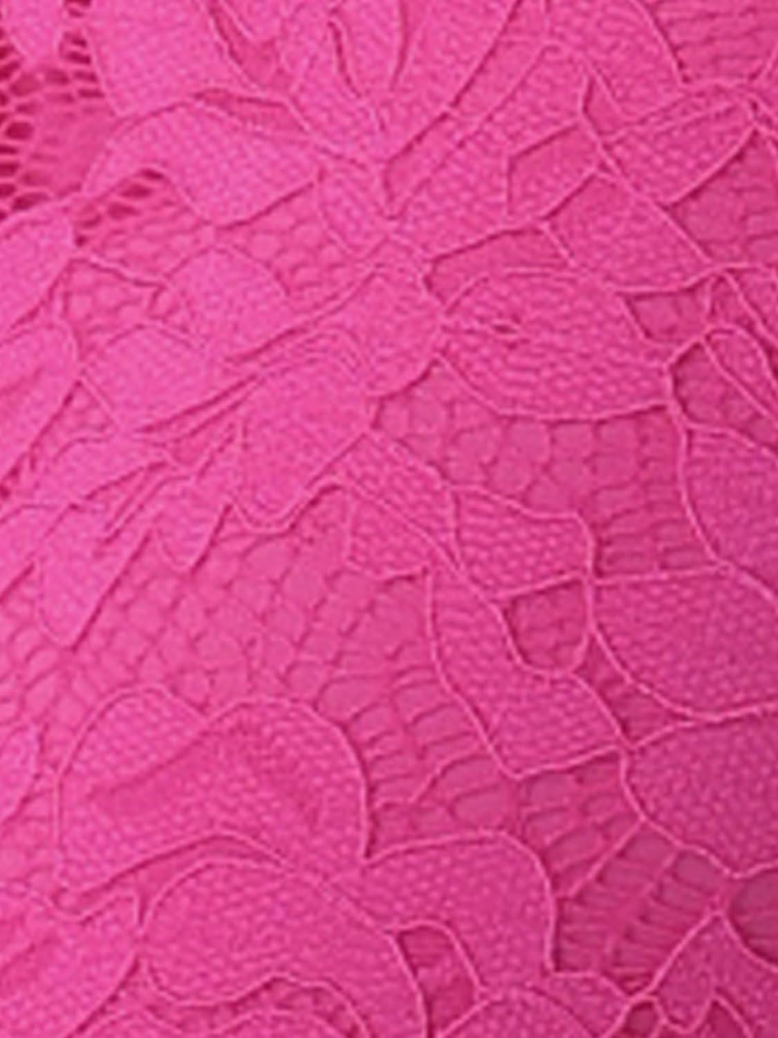 imageAllegra K Womens Lace Skirts Elegant Casual Work Office Skirt Knee Length Bodycon Fishtail Lace Pencil SkirtHot Pink