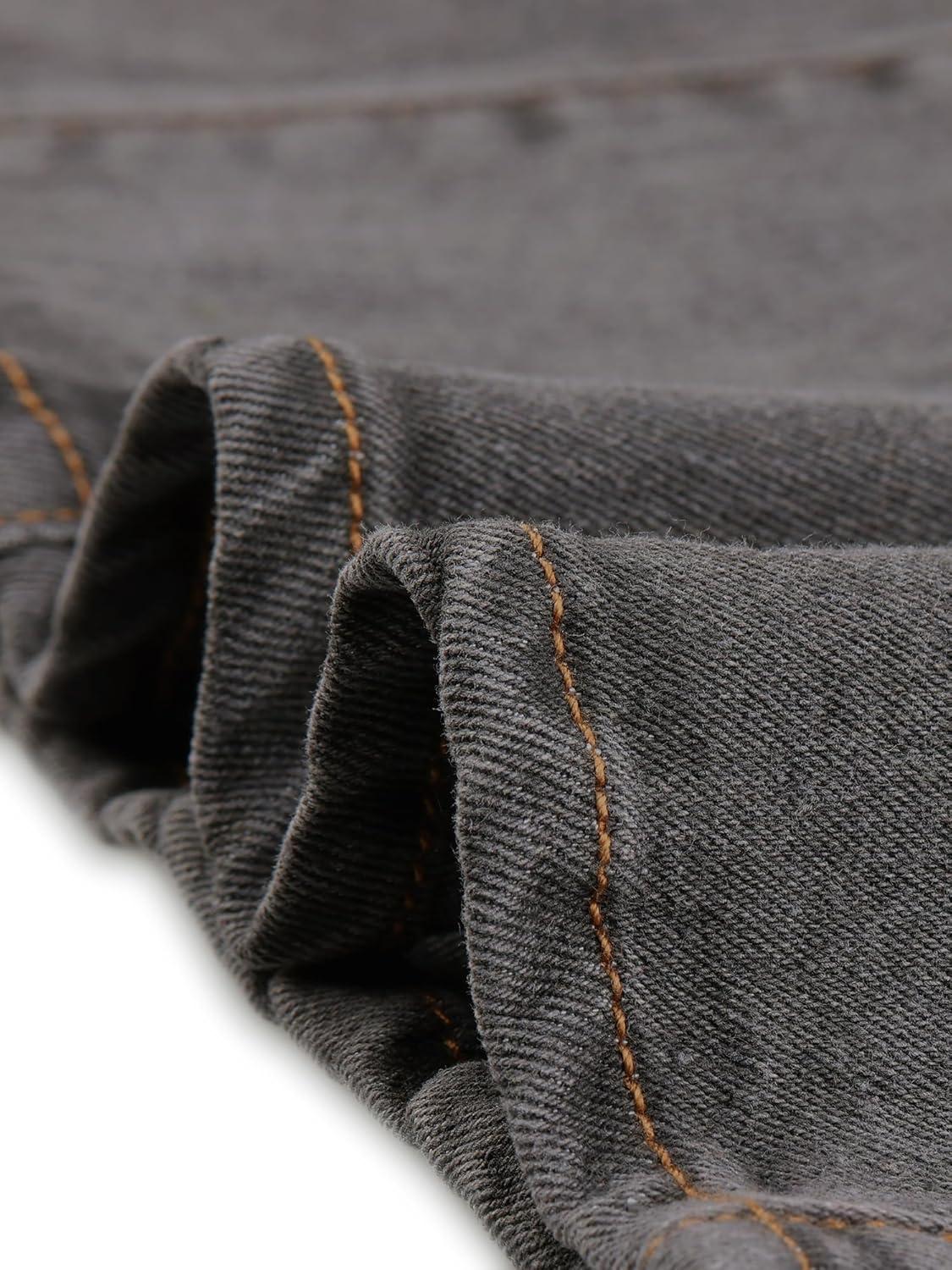 imageAllegra K Womens Ruffle Denim Skirt Midi Bodycon High Waist Fishtail Jean SkirtsBlack Gray