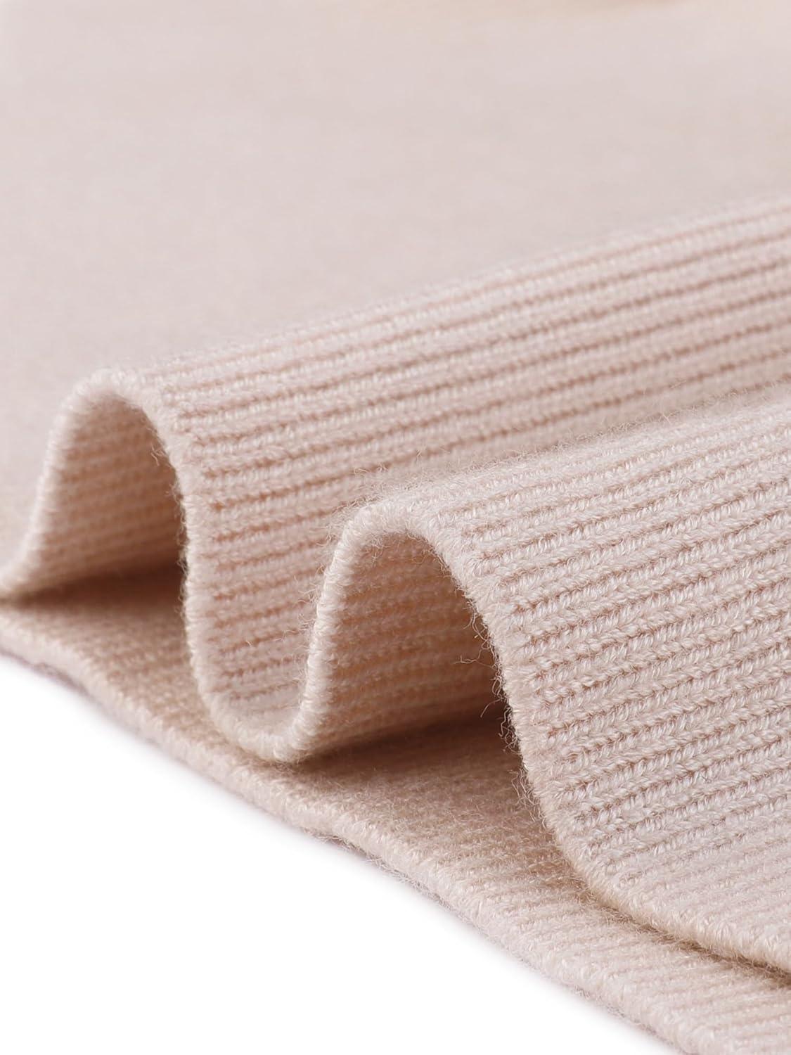imageAllegra K Womens Sweater Skirts Ribbed Knit Elastic High Waist Stretchy Slit Casual Office Pencil Midi SkirtApricot