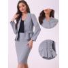 imageAllegra K 2 Piece Skirt Sets for Women Long Sleeve Blazer and Pencil Skirt Business SuitsGray Purple