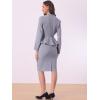 imageAllegra K 2 Piece Skirt Sets for Women Long Sleeve Blazer and Pencil Skirt Business SuitsGray Purple