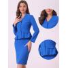 imageAllegra K 2 Piece Skirt Sets for Women Long Sleeve Blazer and Pencil Skirt Business SuitsRoyal Blue