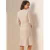 imageAllegra K 2 Piece Suit Dress Set for Womens Business Sleeveless Dress and Crop BlazerBeige