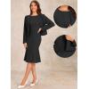 imageAllegra K 2 Piece Suit Dress Set for Womens Business Sleeveless Dress and Crop BlazerBlack