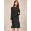 imageAllegra K 2 Piece Suit Dress Set for Womens Business Sleeveless Dress and Crop BlazerBlack