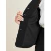 imageAllegra K 2 Piece Suit Skirt Set for Womens Notched Collar Casual Business Skirt Suit Set and Blazer Pencil SkirtsBlack
