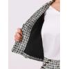 imageAllegra K 2 Piece Tweed Plaid Skirt Set for Womens Business Collarless Blazer and Mini Skirt Suit SetsBlack