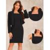imageAllegra K Business Blazer Dress Suit Sets for Women Casual Long Sleeve Blazer and Sleeveless Dresses Work Office OutfitsBlack