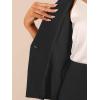 imageAllegra K Business Skirt Suit Set for Womens 2 Piece Office Work Outfit Collarless Blazer Pencil SkirtBlack