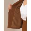 imageAllegra K Business Skirt Suit Set for Womens 2 Piece Office Work Outfit Collarless Blazer Pencil SkirtBrown