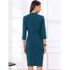 imageAllegra K Business Skirt Suit Set for Womens 2 Piece Office Work Outfit Collarless Blazer Pencil SkirtLake Blue