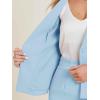 imageAllegra K Business Skirt Suit Set for Womens 2 Piece Office Work Outfit Collarless Blazer Pencil SkirtLight Blue