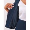 imageAllegra K Business Skirt Suit Set for Womens 2 Piece Office Work Outfit Collarless Blazer Pencil SkirtNavy Blue