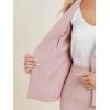 imageAllegra K Business Skirt Suit Set for Womens 2 Piece Office Work Outfit Collarless Blazer Pencil SkirtPink