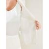 imageAllegra K Business Skirt Suit Set for Womens 2 Piece Office Work Outfit Collarless Blazer Pencil SkirtWhite