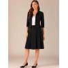 imageAllegra K Business Skirt Suit Sets for Womens 2 Piece Outfits Office 34 Sleeve Blazer Jacket Pleated SkirtsBlack