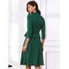 imageAllegra K Business Skirt Suit Sets for Womens 2 Piece Outfits Office 34 Sleeve Blazer Jacket Pleated SkirtsDark Green