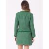 imageAllegra K Business Suit Set for Womens 2 Piece Outfits Plaid Tweed Easter Short Blazer Jacket and Skirt SetsGreen
