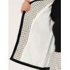 imageAllegra K Business Suit Set for Womens 2 Piece Outfits Plaid Tweed Easter Short Blazer Jacket and Skirt SetsWhite