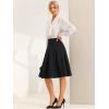 imageAllegra K Casual Office ALine Skirt for Womens Knee Length Button Decor Midi Pleated SkirtsBlack