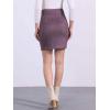 imageAllegra K Faux Suede Skirt for Womens High Waist Casual Belted Pencil SkirtsDark Purple