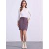 imageAllegra K Faux Suede Skirt for Womens High Waist Casual Belted Pencil SkirtsDark Purple
