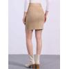 imageAllegra K Faux Suede Skirt for Womens High Waist Casual Belted Pencil SkirtsKhaki