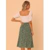 imageAllegra K Floral Skirt for Womens Elastic Waist ALine Midi SkirtsArmy Green