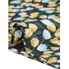 imageAllegra K Floral Skirt for Womens Elastic Waist ALine Midi SkirtsBlack Blue
