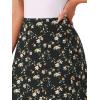 imageAllegra K Floral Skirt for Womens Elastic Waist ALine Midi SkirtsBlack White