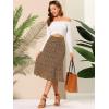 imageAllegra K Floral Skirt for Womens Elastic Waist ALine Midi SkirtsBlack Yellow