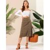 imageAllegra K Floral Skirt for Womens Elastic Waist ALine Midi SkirtsBlack Yellow