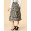 imageAllegra K Floral Skirt for Womens Elastic Waist ALine Midi SkirtsBlue Brown