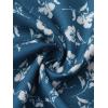 imageAllegra K Floral Skirt for Womens Elastic Waist ALine Midi SkirtsLake Blue