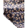 imageAllegra K Floral Skirt for Womens Elastic Waist ALine Midi SkirtsNavy Blue Brown