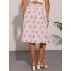 imageAllegra K Floral Skirt for Womens Elastic Waist ALine Midi SkirtsPink Flower