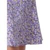 imageAllegra K Floral Skirt for Womens Elastic Waist ALine Midi SkirtsPurple
