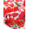 imageAllegra K Floral Skirt for Womens Elastic Waist ALine Midi SkirtsRed Blue